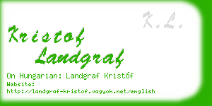kristof landgraf business card